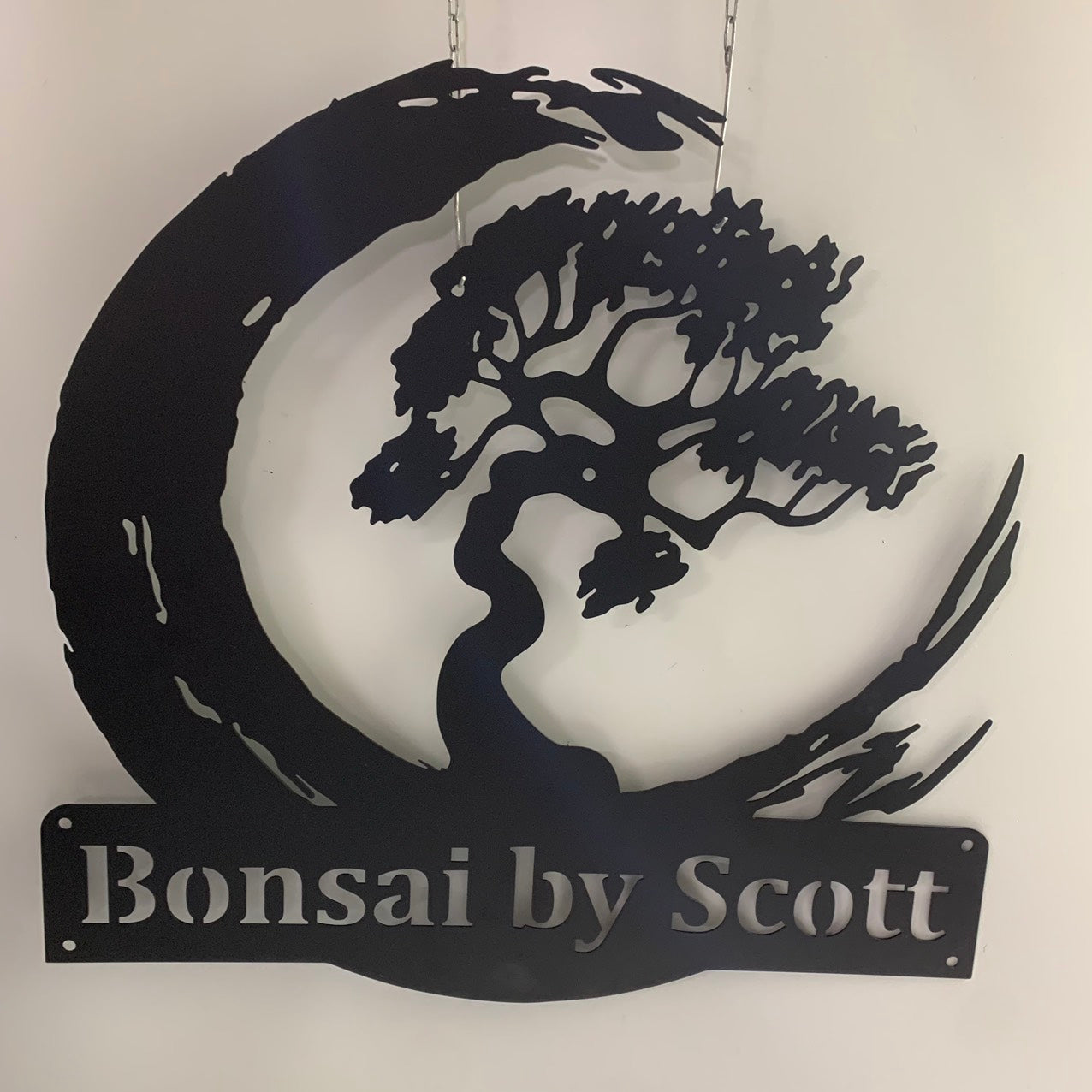 Custom Bonsai Tree Metal Wall Art, Personalized Bonsai Tree Metal Name Sign, Bonsai Tree Metal Home Decor, Custom Bonsai Tree Wall Sign Decor