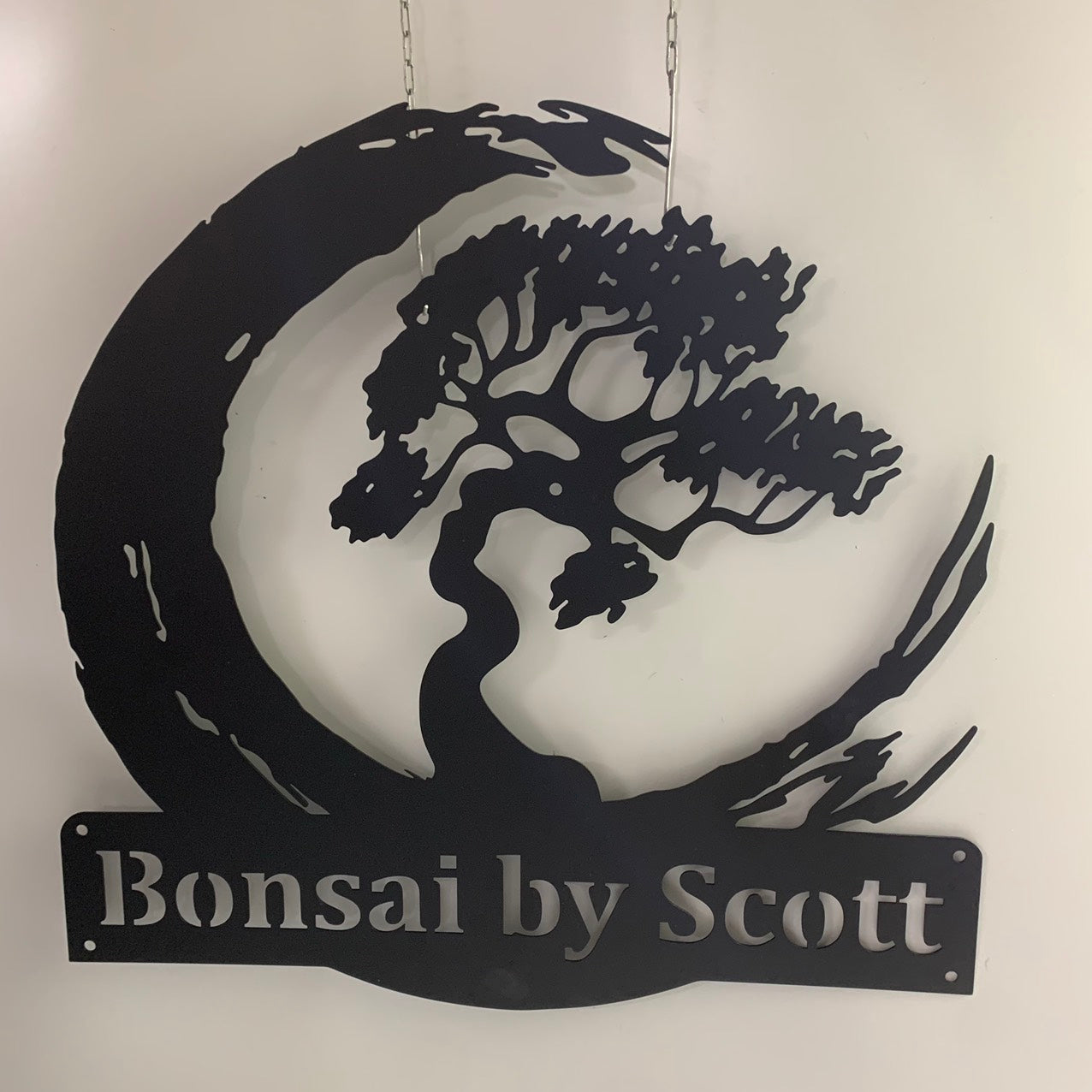 Custom Bonsai Tree Metal Wall Art, Personalized Bonsai Tree Metal Name Sign, Bonsai Tree Metal Home Decor, Custom Bonsai Tree Wall Sign Decor