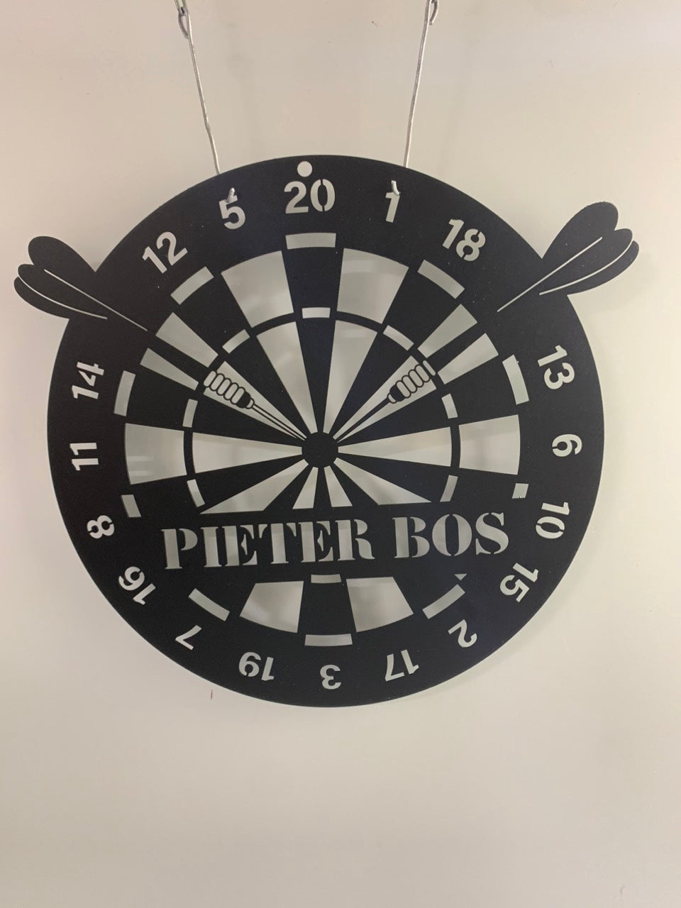 Personalized Dartboard Monogram Metal Wall Art, Darts Game Zone Metal Wall Sign, Custom Darts Player Metal Name Sign, Darts Sport Metal Wall Decor