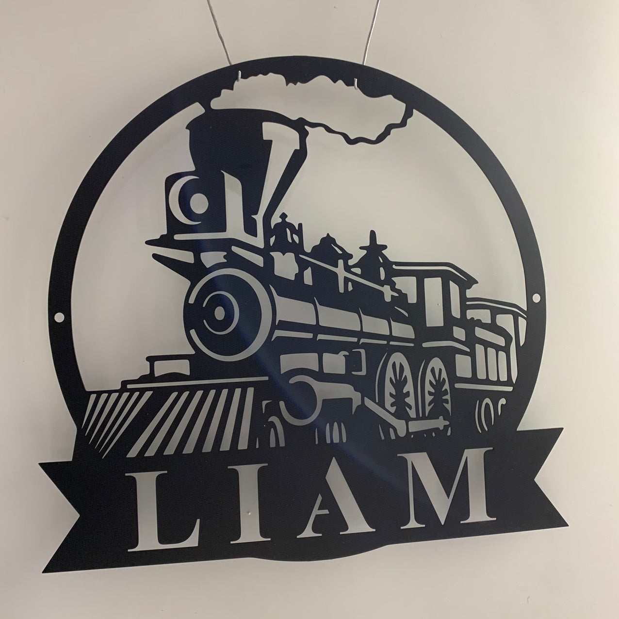 Personalized Train Metal Wall Sign, Custom Train Metal Wall Decor, Train Railroad Man Cave Metal Sign, Railway Train Station Metal Wall Art