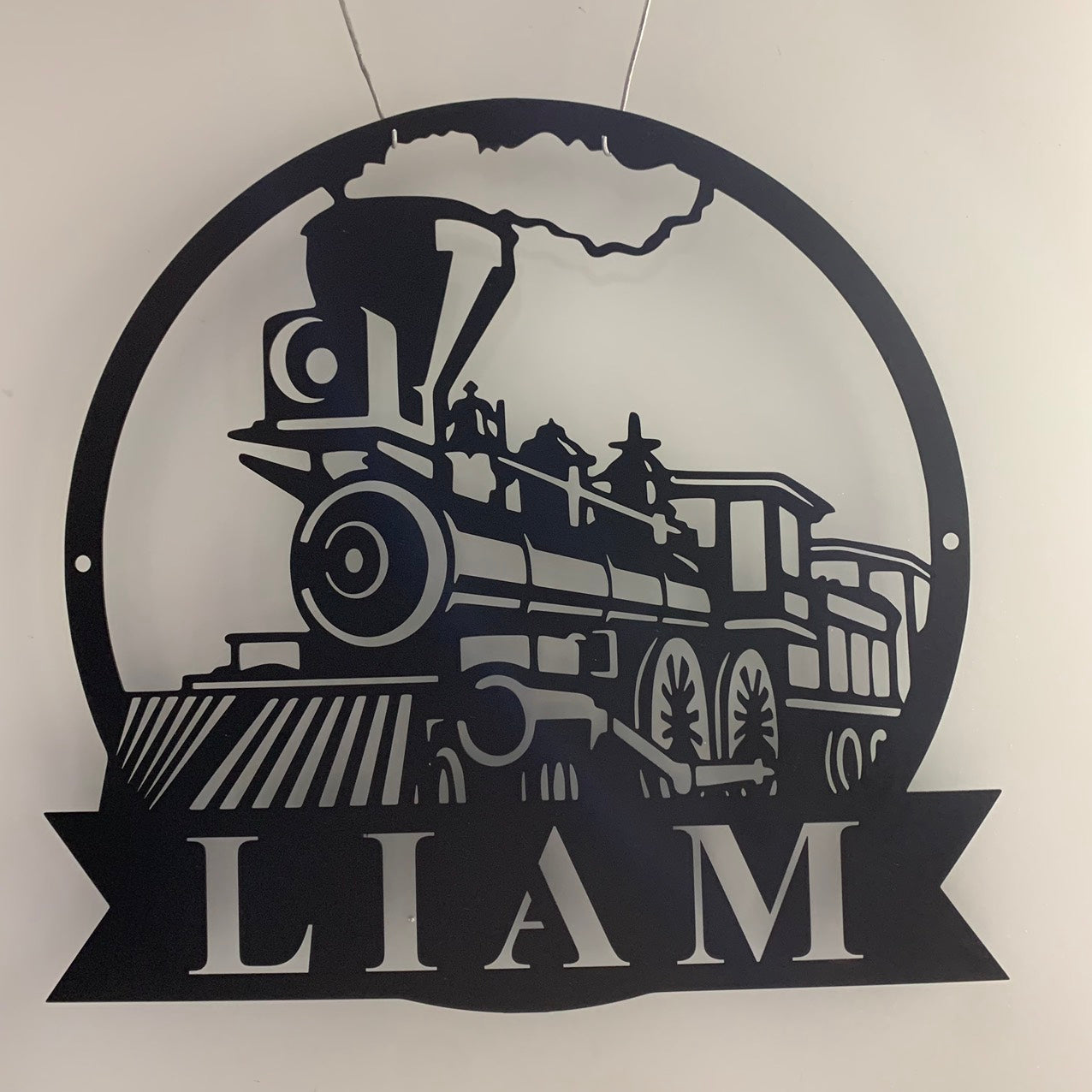 Personalized Train Metal Wall Sign, Custom Train Metal Wall Decor, Train Railroad Man Cave Metal Sign, Railway Train Station Metal Wall Art