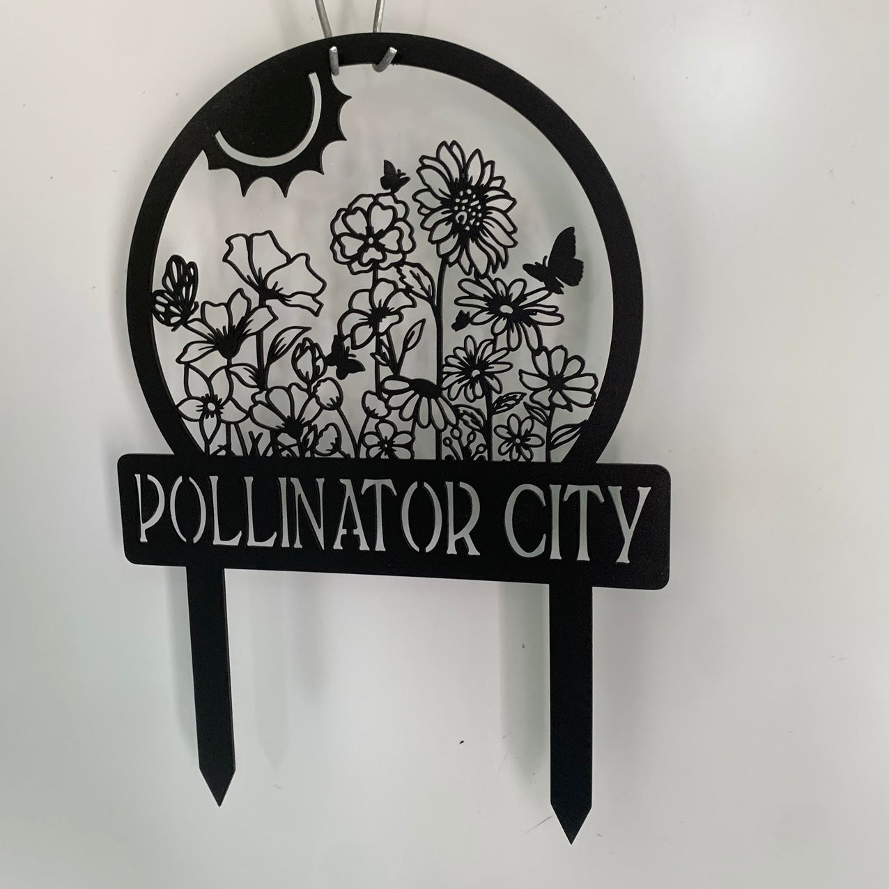 Custom Flowers Garden Sign With Stakes, Personalized Garden Name Sign, Custom Metal Outdoor Garden Stake, Flowers Metal Yard Sign Decor