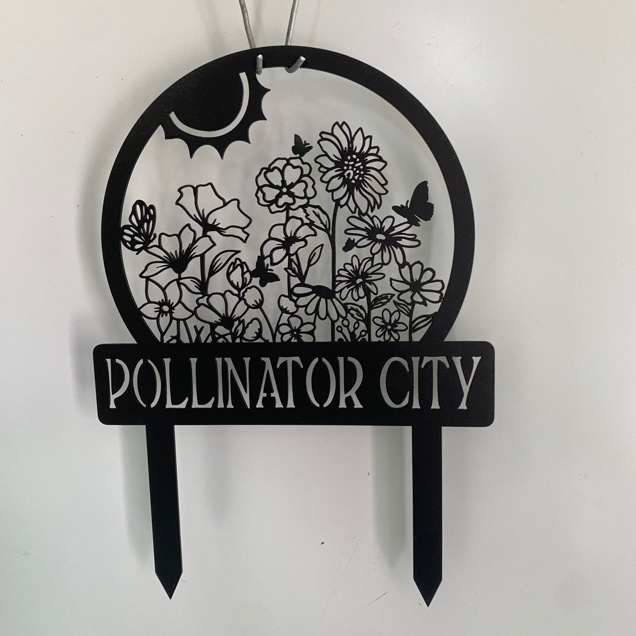 Custom Flowers Garden Sign With Stakes, Personalized Garden Name Sign, Custom Metal Outdoor Garden Stake, Flowers Metal Yard Sign Decor