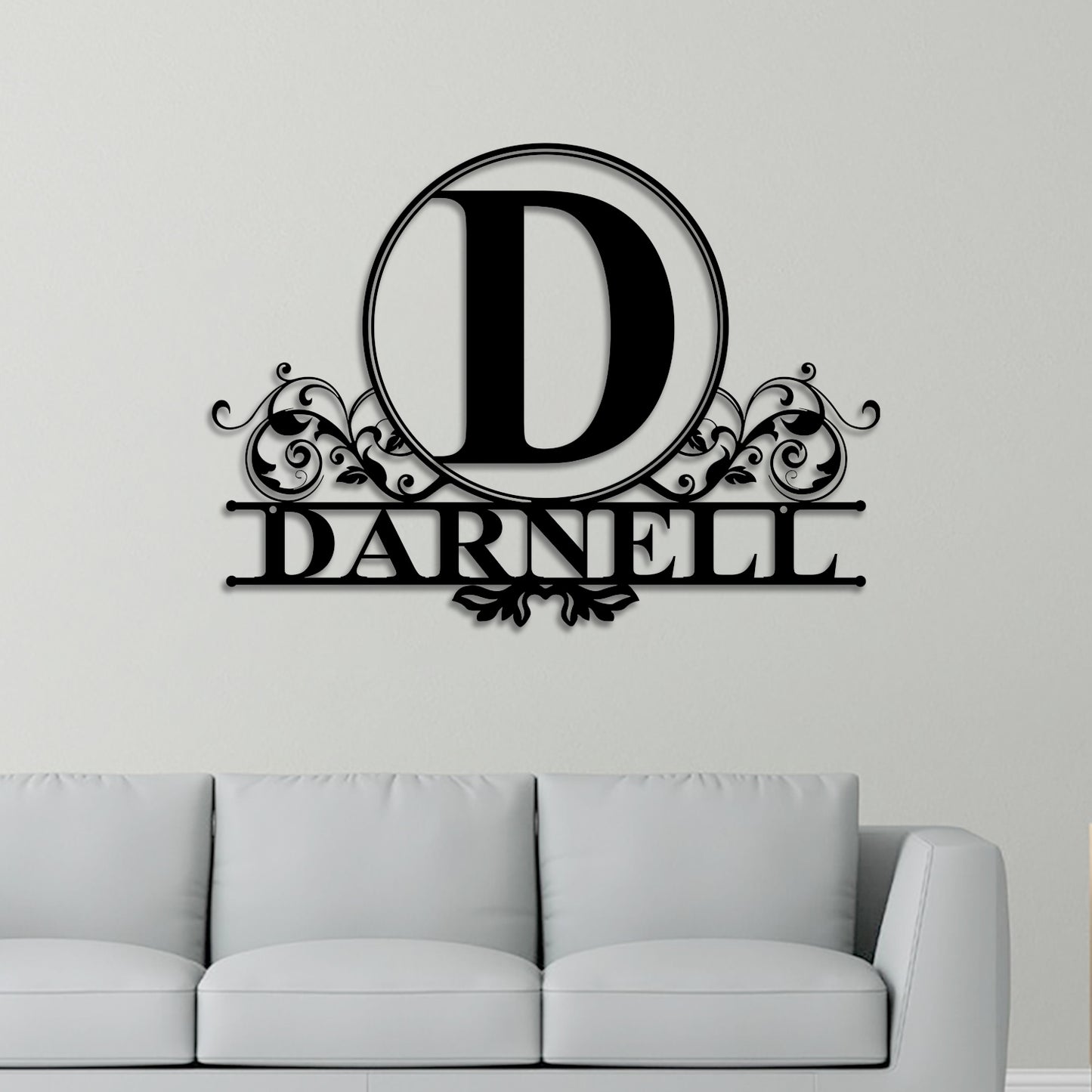 Personalized Split Letter Family Name Metal Sign, Custom Last Name Split Letter Metal Wall Art, Monogram Last Name Metal Sign Housewarming Gift