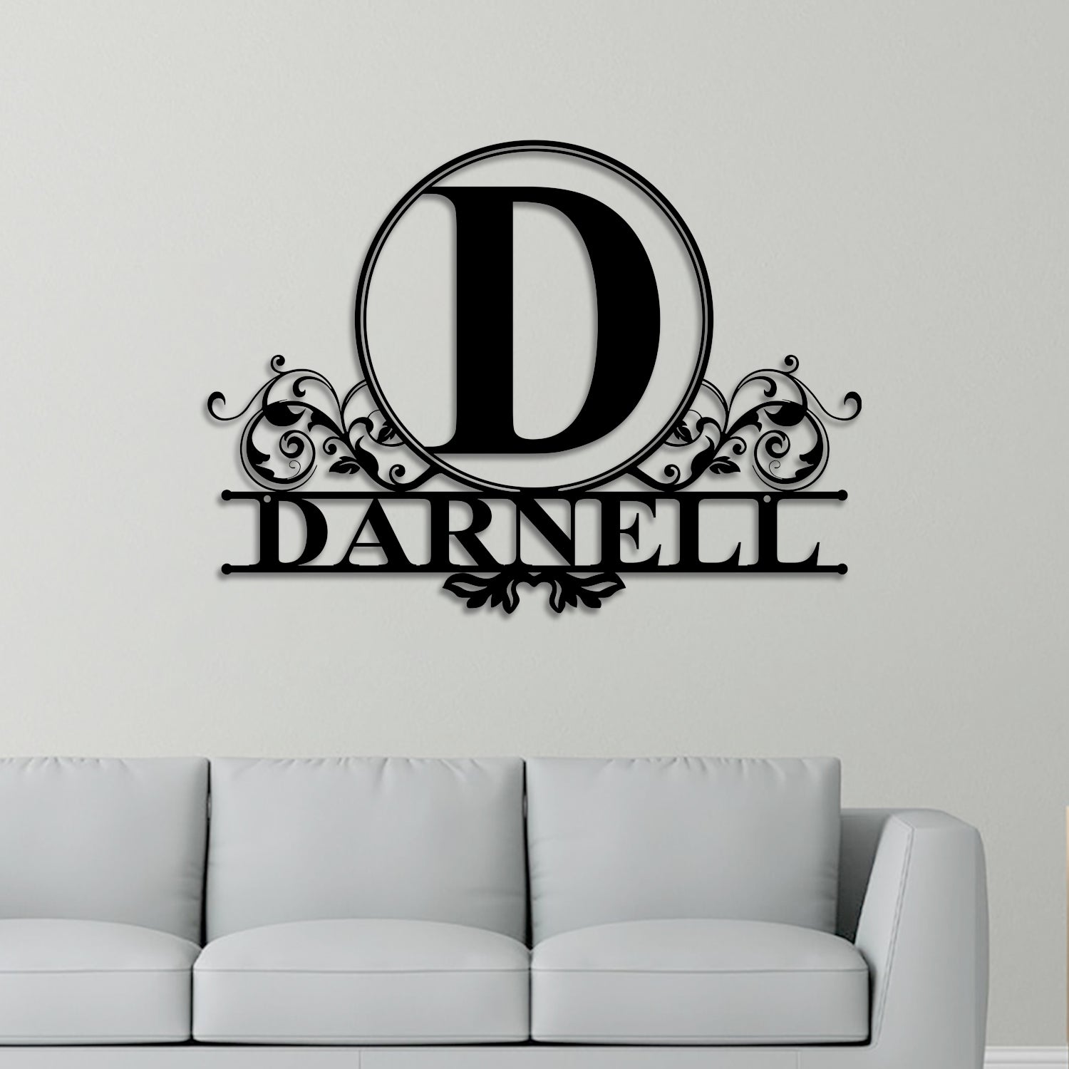 Personalized Split Letter Family Name Metal Sign, Custom Last Name Split Letter Metal Wall Art, Monogram Last Name Metal Sign Housewarming Gift