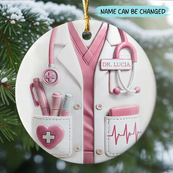 Medical Appreciation Design With Stethoscope Ceramic Ornament - Doctor Nurse Appreciation Gift