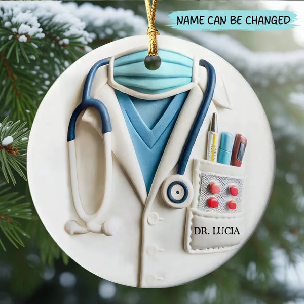 Custom Doctor Ceramic Ornament - Nurse & Medical Staff Appreciation Gift
