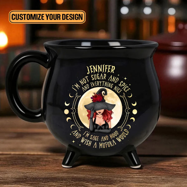 I'm Not Sugar And Spice - Personalized Cauldron Mug, Halloween Ideas