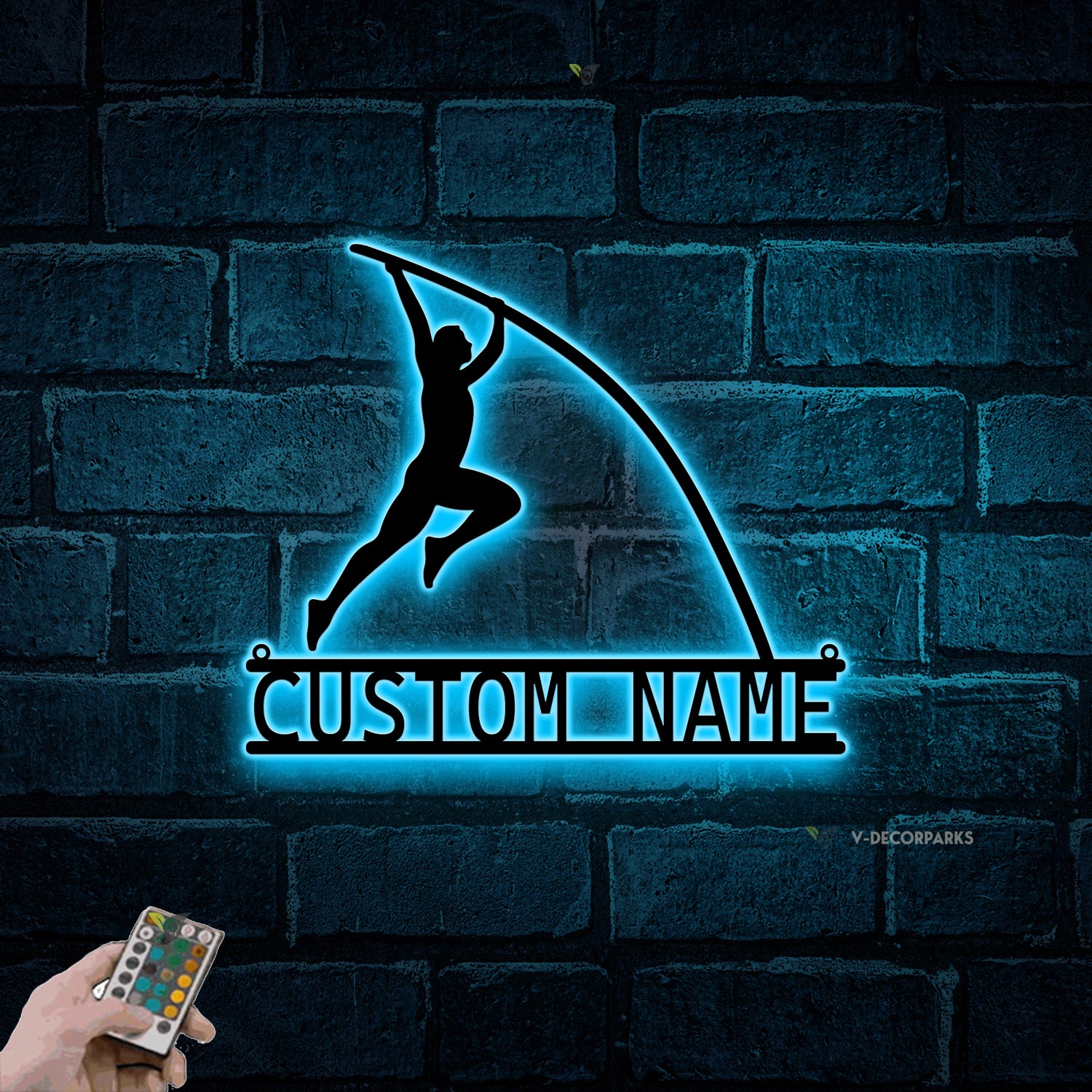 Personalized Pole Vault Metal Sign With Led Lights, Custom Pole Vaulte ...