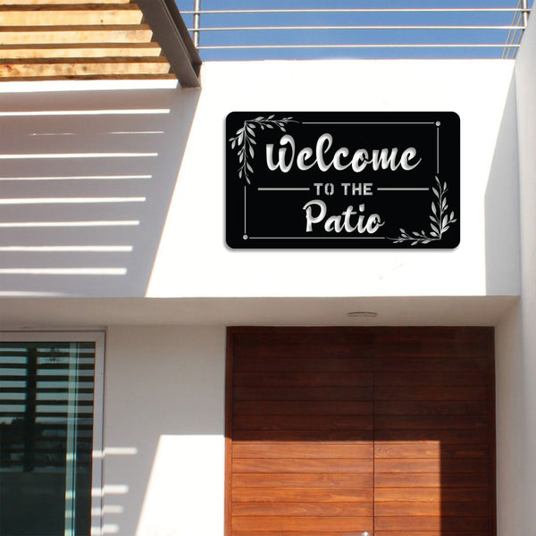 Custom Welcome To The Patio Metal Sign, Front Porch Metal Wall Decor, Welcome Metal Wall Art, Entryway Metal Home Decor, Housewarming Gift