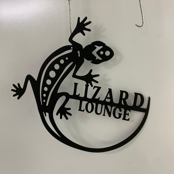 Personalized Lizard Metal Wall Art, Custom Lizard Family Name Metal Sign, Lizard Metal Cabin Lounge Sign, Lizard Metal Wall Hanging