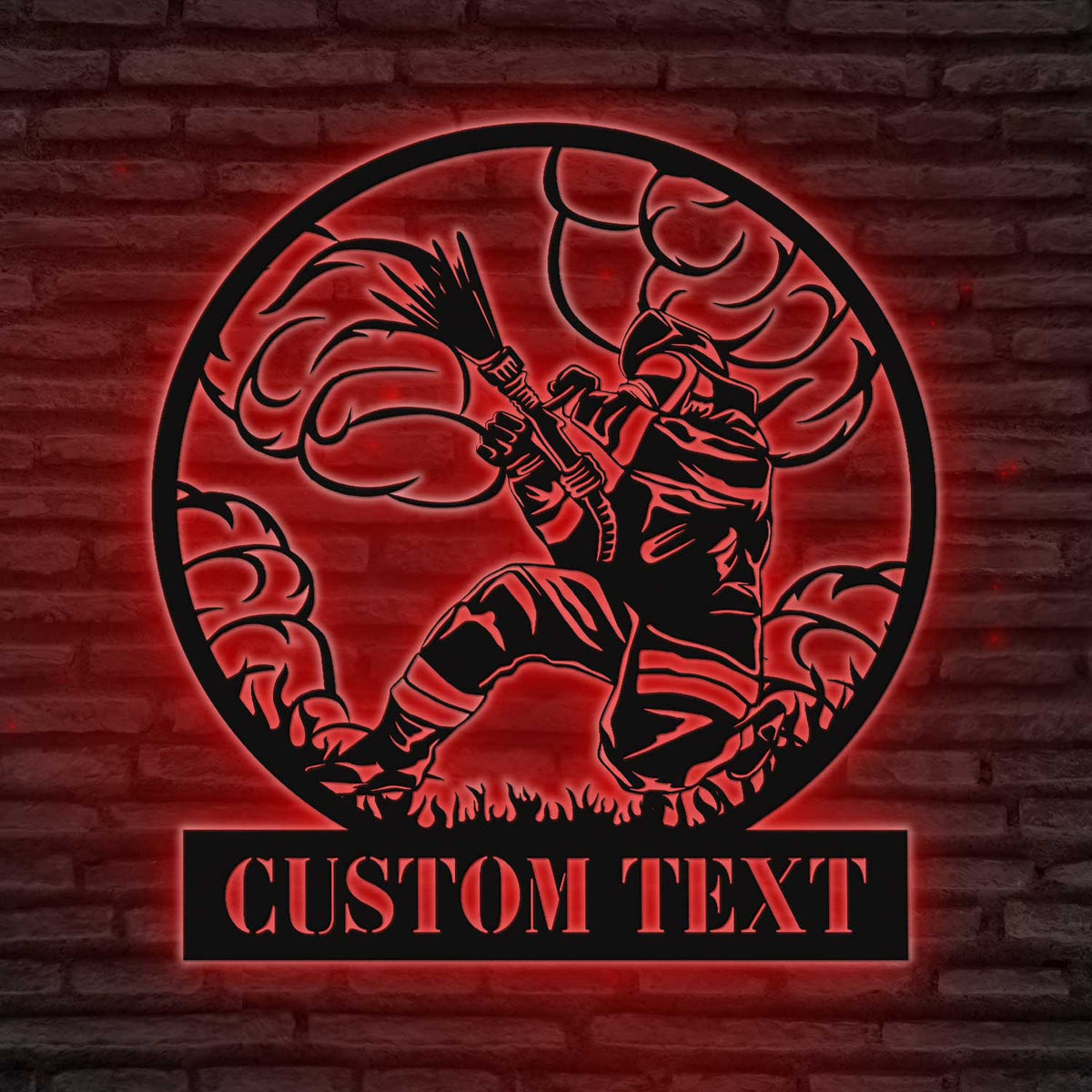 Custom Firefighter Metal Name Sign With Led Lights, First Responder Fi ...
