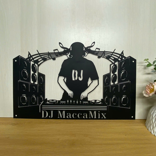 Personalized Disc Jockey Metal Sign With Name, Custom Dj Music Metal Wall Art, Disc Jockey Music Bar Sign, Dj Club Metal Wall Sign Decor
