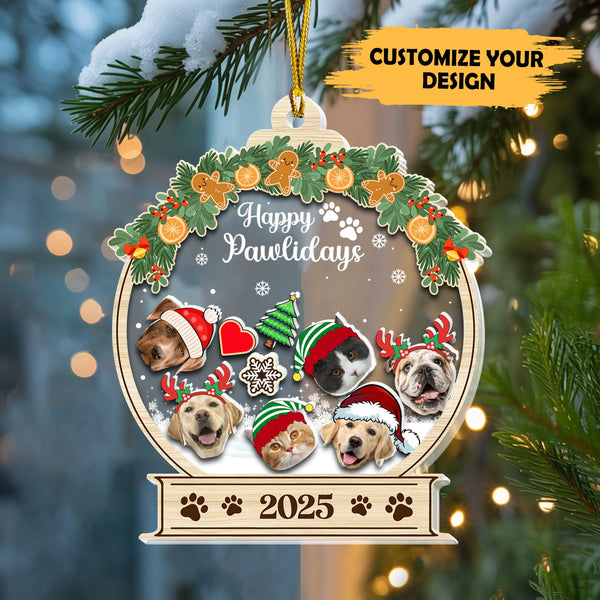 Personalized Pet Shaker Ornament – Custom Dog & Cat Christmas Decoration