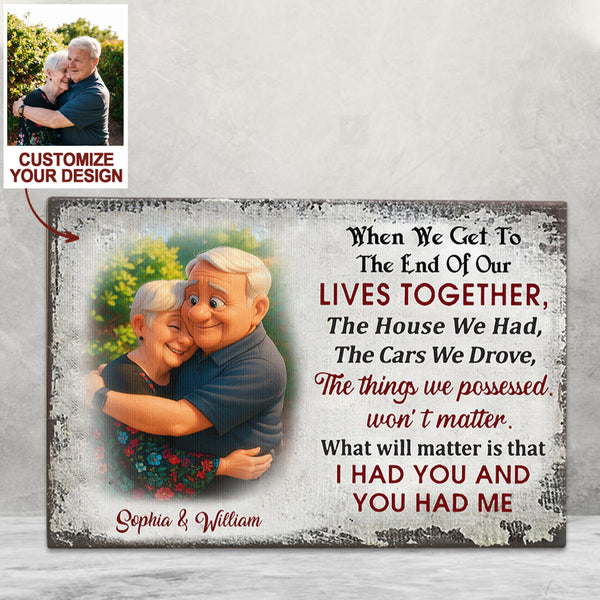 Family Old Couple When We Get Custom Poster, Personalized Couple Wall Art, Couple Gift, Custom Photo Upload