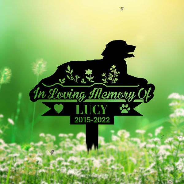 Custom Border Collie Memorial Metal Plaque With Stake, In Loving Memory Of Dog Metal Yard Sign, Dog Metal Grave Markers, Pet Loss Sympathy Sign