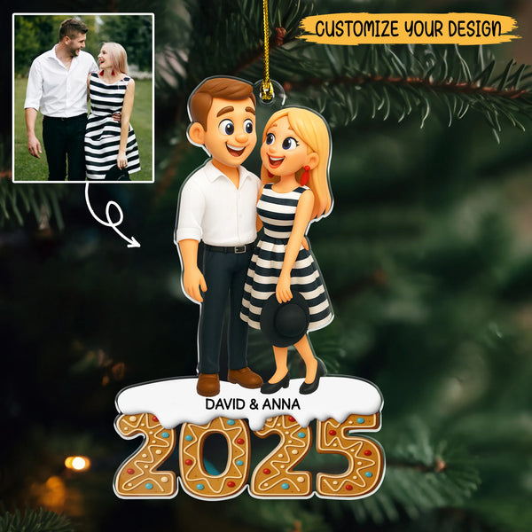 Personalized Photo Upload Gingerbread Dreams 2D Printed Acrylic Ornament