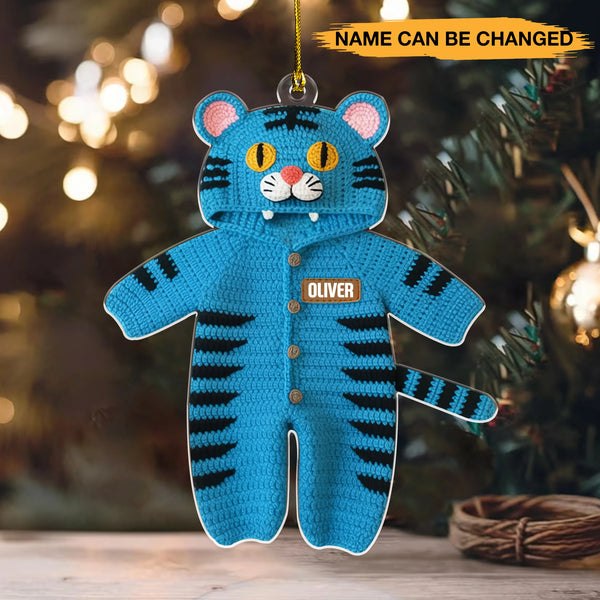 Baby Tiger Crochet Acrylic Ornament