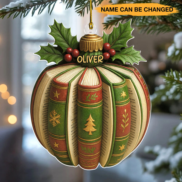 Personalized Book Christmas 3D Effect Acrylic Ornament