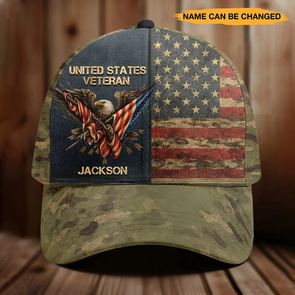 Personalized United States Veteran Vintage Classic Cap