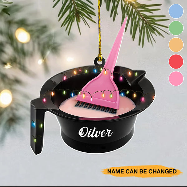 Personalized Hairstylist Christmas Acrylic Ornament