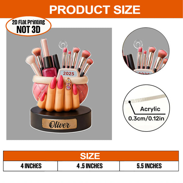 Personalized Nail Lover 3D Effect Acrylic Ornament