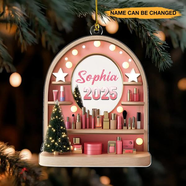 Personalized Makeup Artist Comestic Christmas Ornament