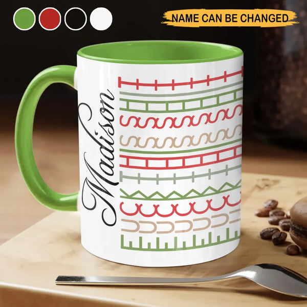 Personalized Hidden Swear Message Christmas Accent Mug