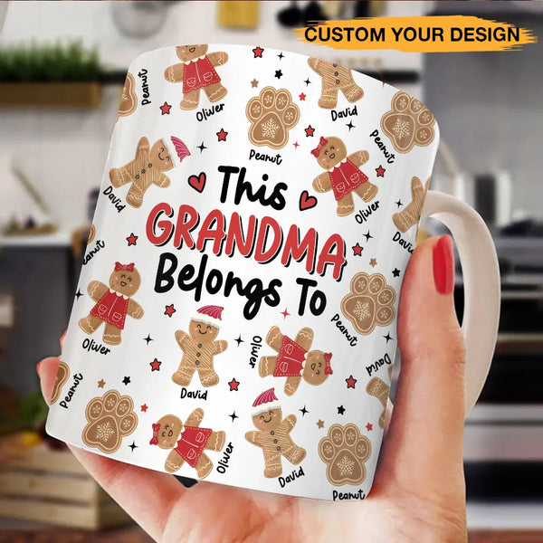 This Grandma, Grandpa Belongs To Us - Personalized Ceramic Mug