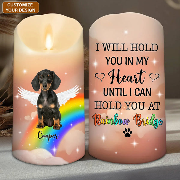 Custom Photo Until I Can Hold You At The Rainbow Bridge Memorial LED Candle