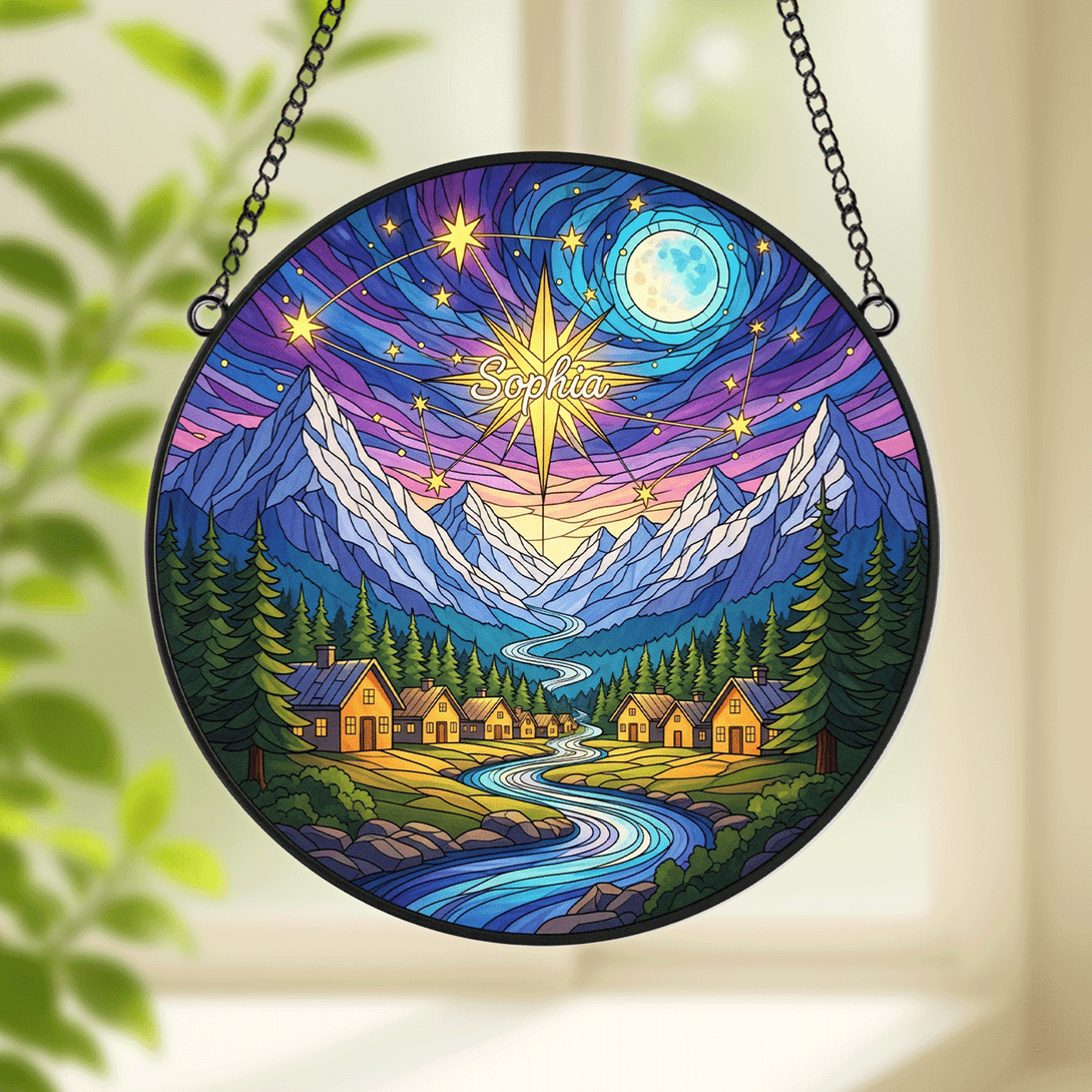 Custom Night Sky Fantasy Suncatcher 2025, Personalized Window Ornament, Book Lover Gift, Night Court Inspired Bookish Decoration