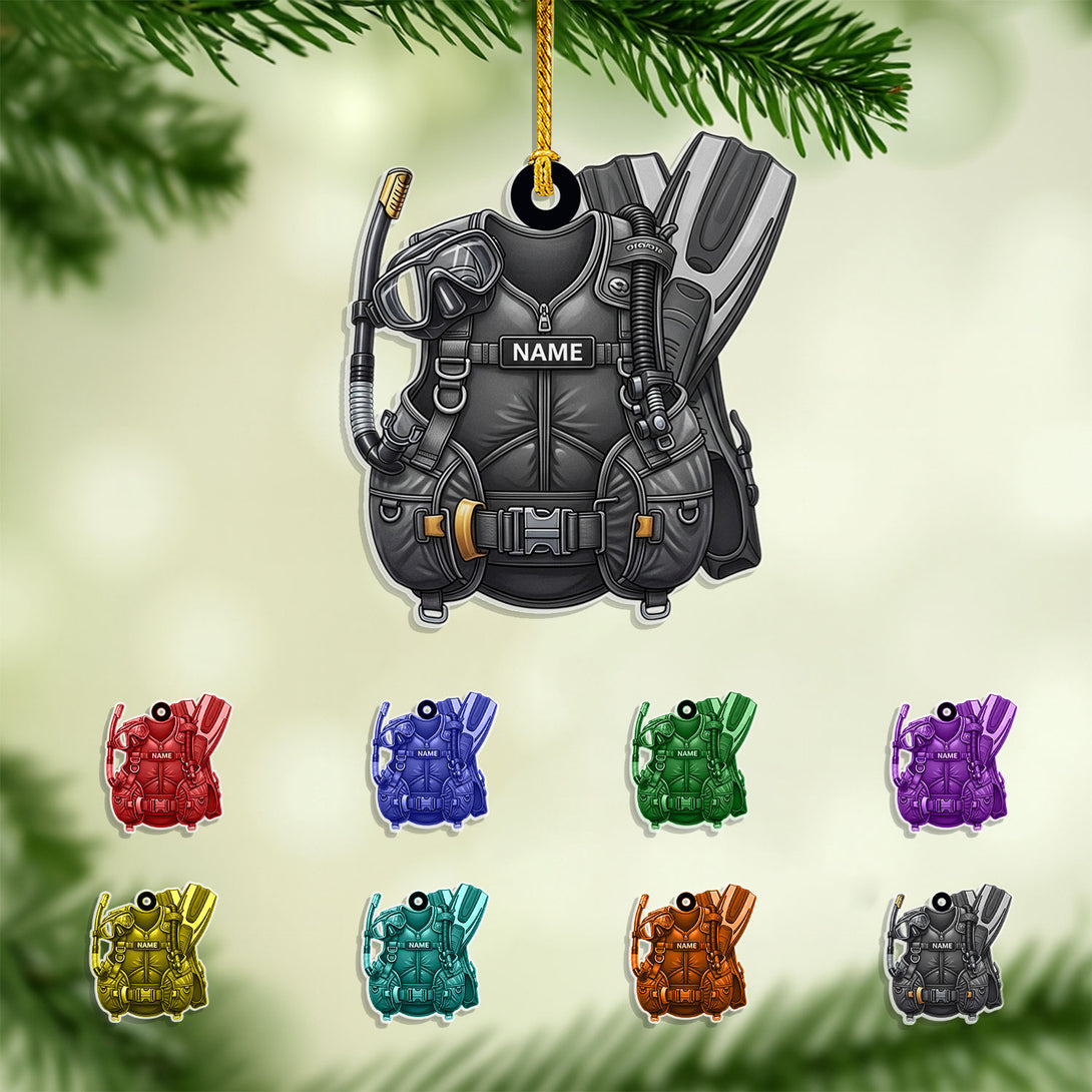 Scuba Diving Gear Ornament 2025 - Personalized Diver Design Christmas Tree Decoration Gift For Ocean Lovers
