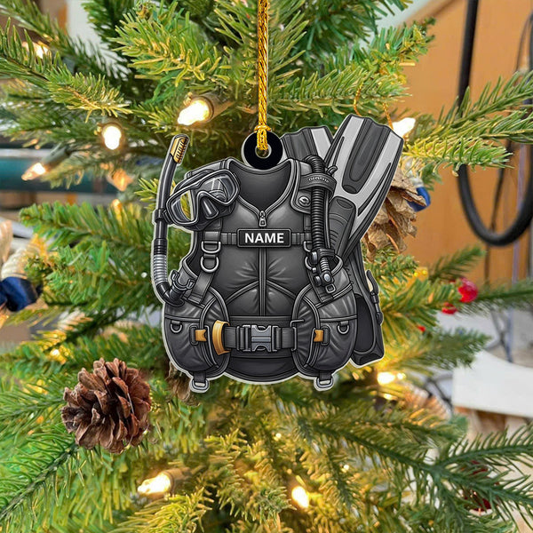 Scuba Diving Gear Ornament 2025 - Personalized Diver Design Christmas Tree Decoration Gift For Ocean Lovers