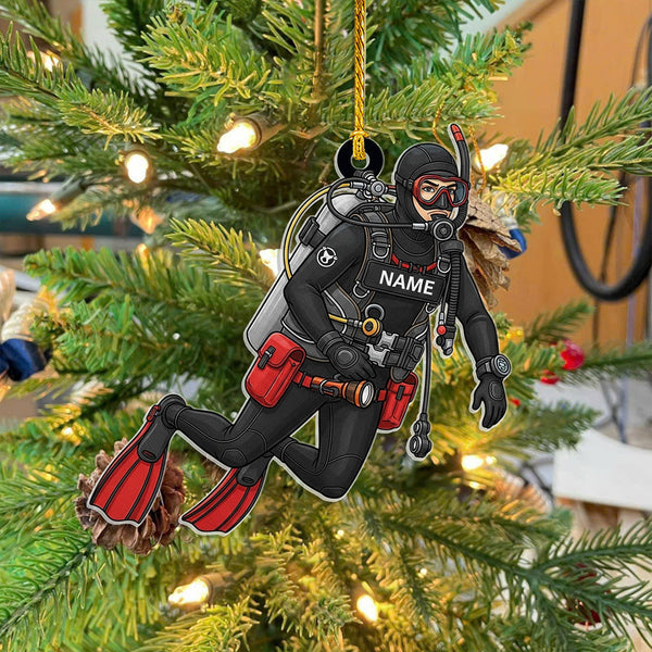 Scuba Diver Ornament 2025 - Unique Diving Suit Design Personalized Tree Decoration Gift For Ocean Lovers