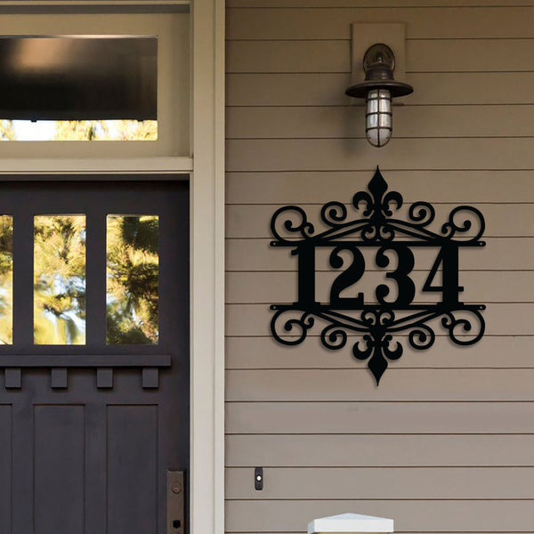 Personalized House Number Sign, Custom Metal Address Sign, Address Metal Plaque, Custom Address Number Front Door Metal Wall Hanging Sign