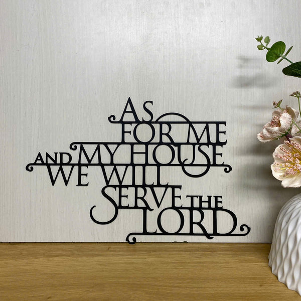 We Will Serve The Lord Joshua 24:15 Letters Metal Sign, Joshua 24:15 Christian Bible Verse Metal Scripture Wall Art, Bible Verse Metal Wall Hanging