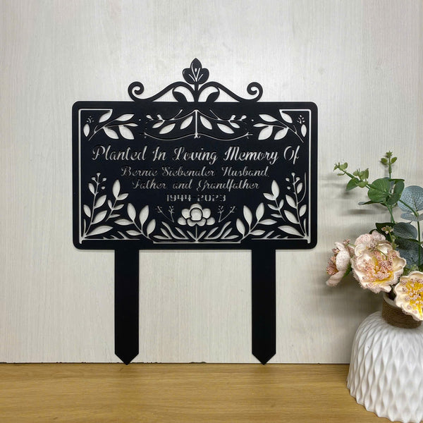 Custom Memorial Metal Sign With Stake, In Loving Memory Metal Garden Stake, Dad Mom Loss Remembrance Stake, Loss Of Loved One Metal Plaque With Stake