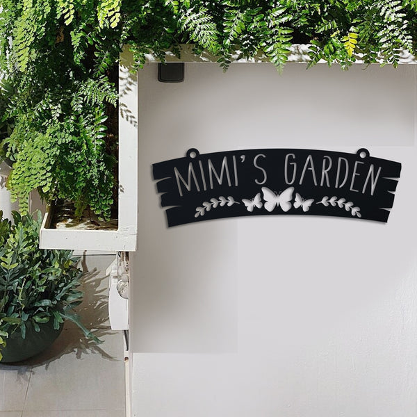 Personalized Garden Metal Wall Art, Custom Gardener Metal Name Sign, Gardening Metal Outdoor Home Decor, Custom Metal Sign For Garden