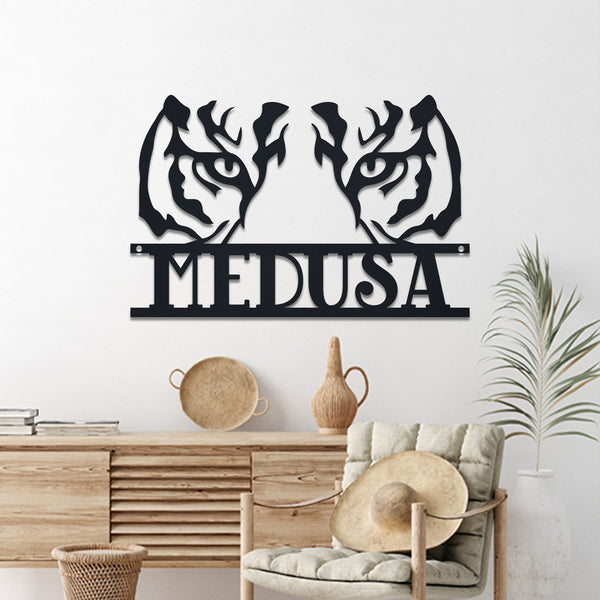 Custom Eyes Of The Tiger Metal Wall Art, Personalized Eyes Of The Tiger Metal Name Sign, Mighty Tiger Wild Animal Metal Wall Sign Home Decor