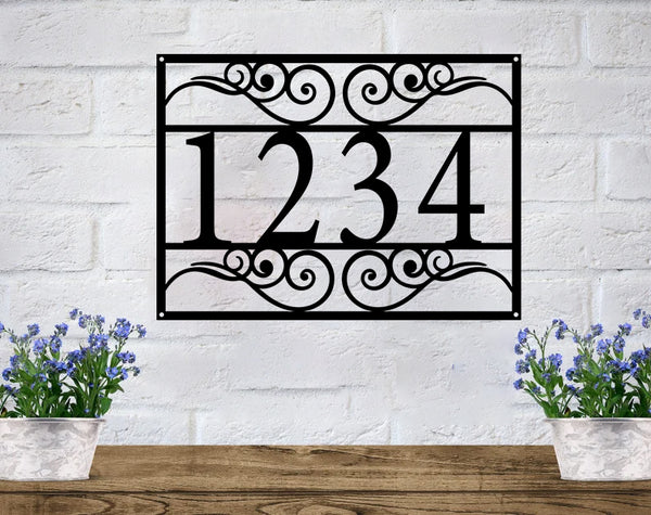 Custom House Number Metal Sign, Personalized Metal Address Sign, Address Metal Plaque, Custom Address Number Front Door Metal Wall Hanging Sign