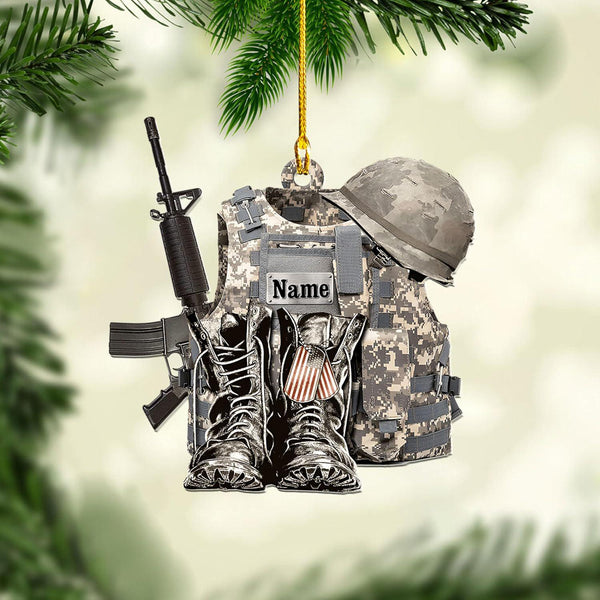 A Perfect Keepsake For Veterans: Custom Military Uniform Ornament With Personalized Name