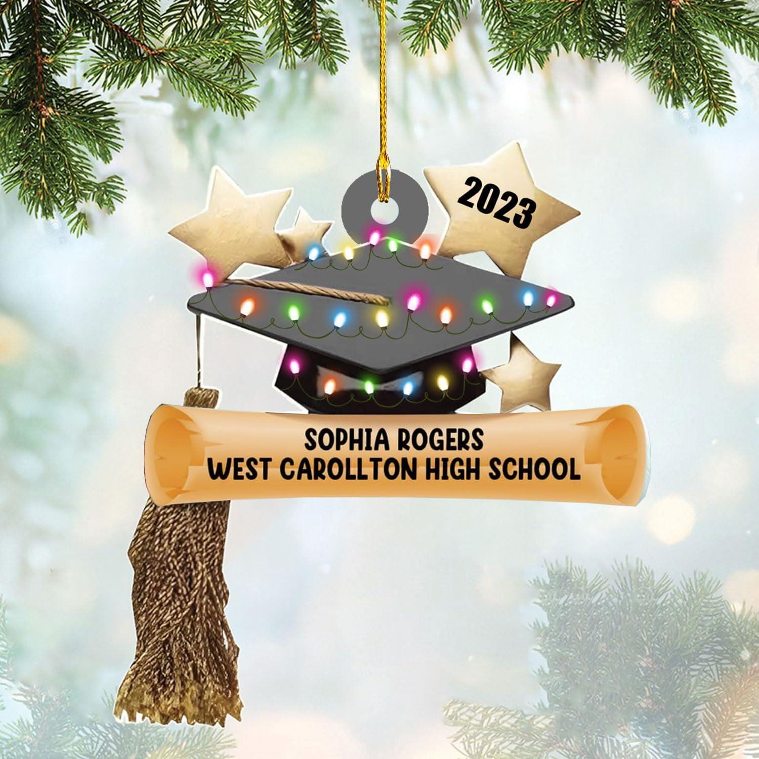 Personalized Graduation Ornament 2025, Custom College Graduation Xmas ...