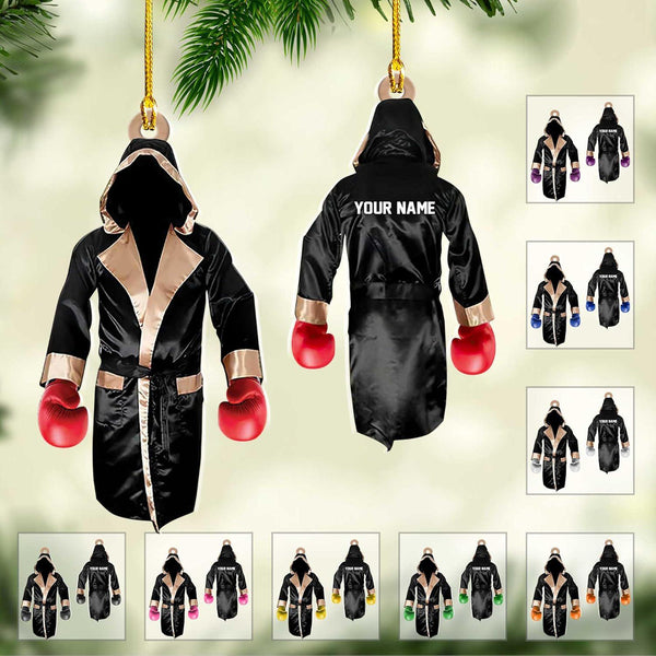 Personalized Boxing Ornament, Custom Shaped Acrylic Gift, Christmas Decor For Boxers & Boxing Lovers