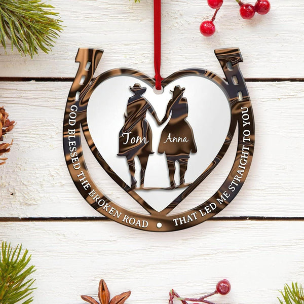 Riding Horse Ornament, Funny Horse Lover Xmas Tree Gift, Custom Horse Owner Keepsake Decoration