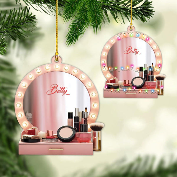 A Thoughtful Gift For Makeup Artists: Personalized Makeup Set Christmas Ornament 2025 For Friends