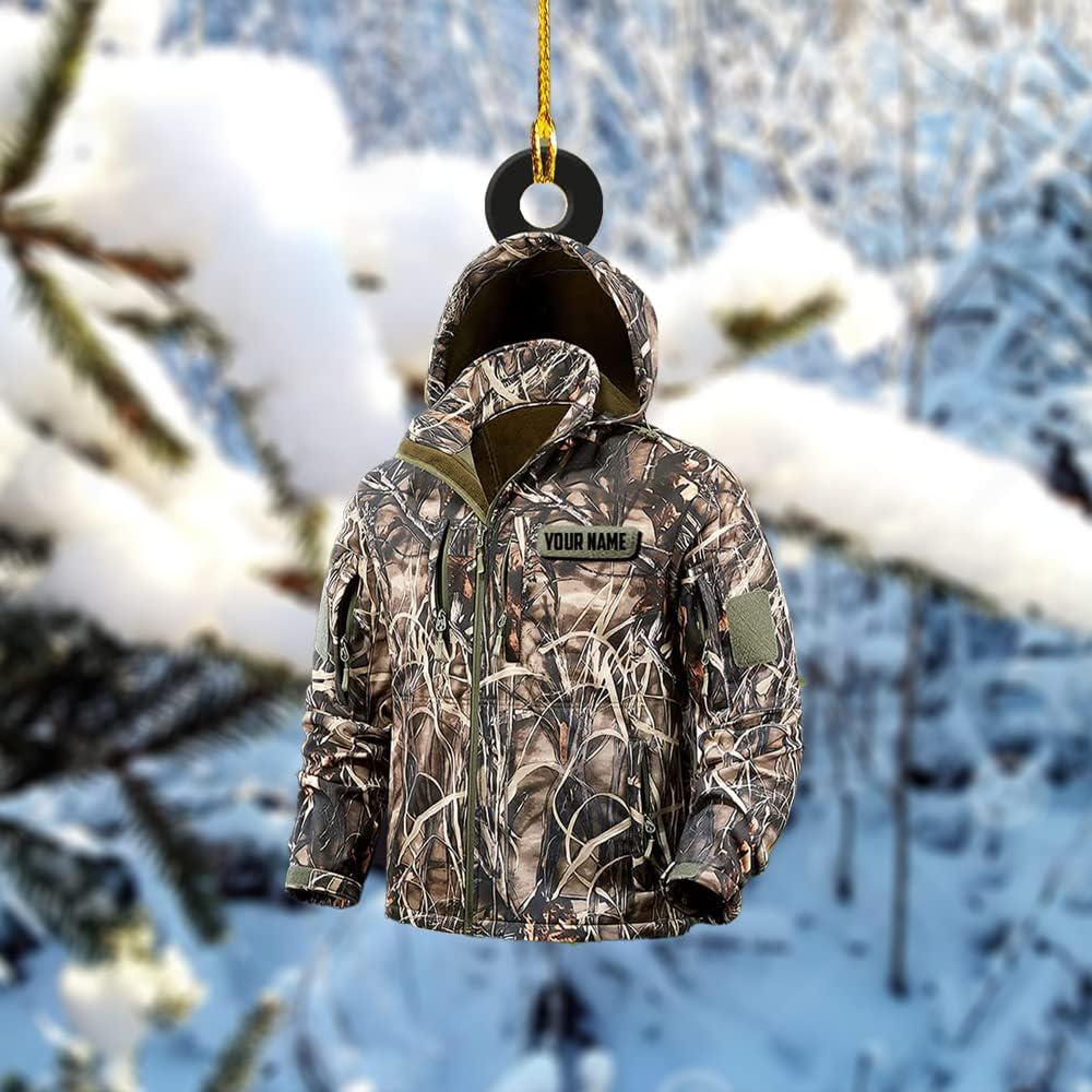 A Christmas Gift For Hunters: Personalized Deer Hunting Lovers Holiday Ornament