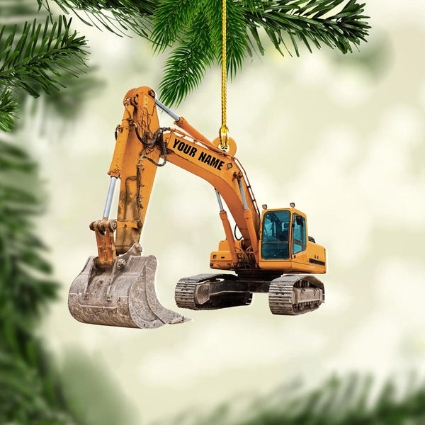 A Great Gift For Operators: Personalized Heavy Equipment & Excavator Shaped Ornament