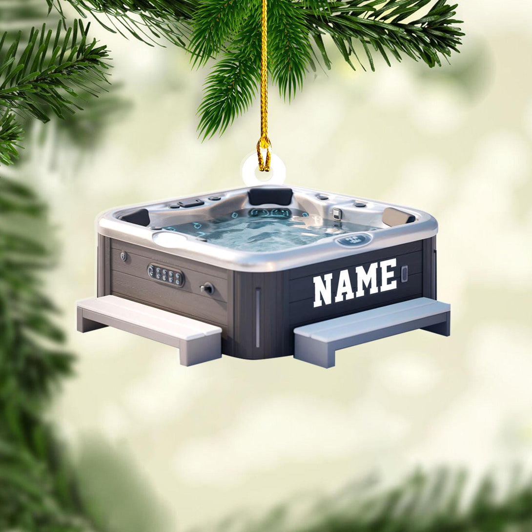 A Cozy Christmas Gift For Hot Tub Lovers: Personalized Sauna & Spa Ornament