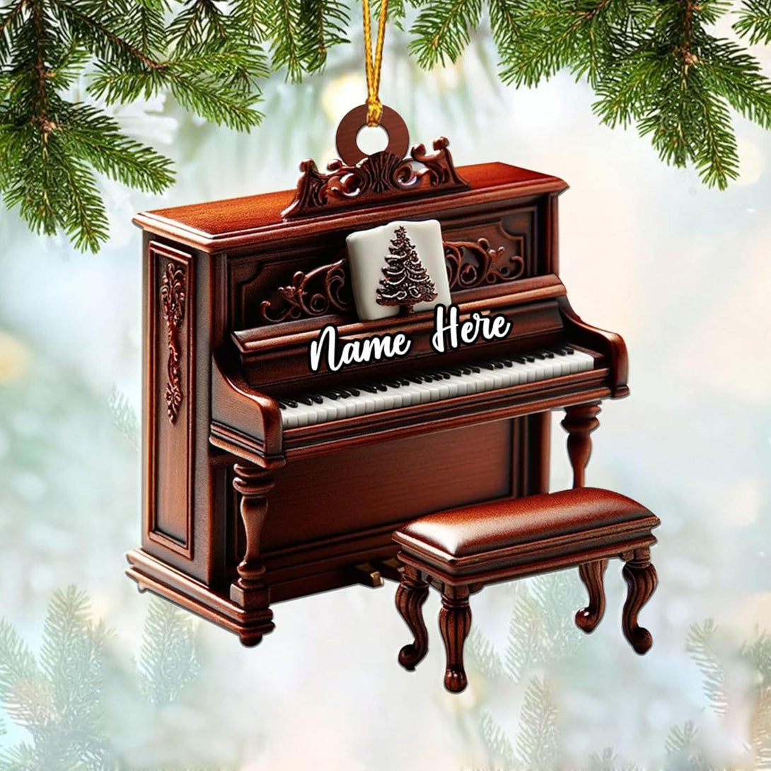 A Beautiful Gift For Musicians: Personalized Piano & Music Lovers Acrylic Christmas Ornament