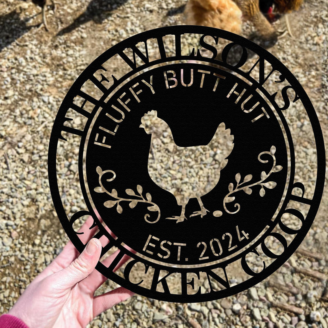 Personalized Chicken Coop Sign, Custom Farm Sign, Hen House Coop Sign, Metal Chicken Coop Sign, Chicken Metal Sign, Farm House Decoration